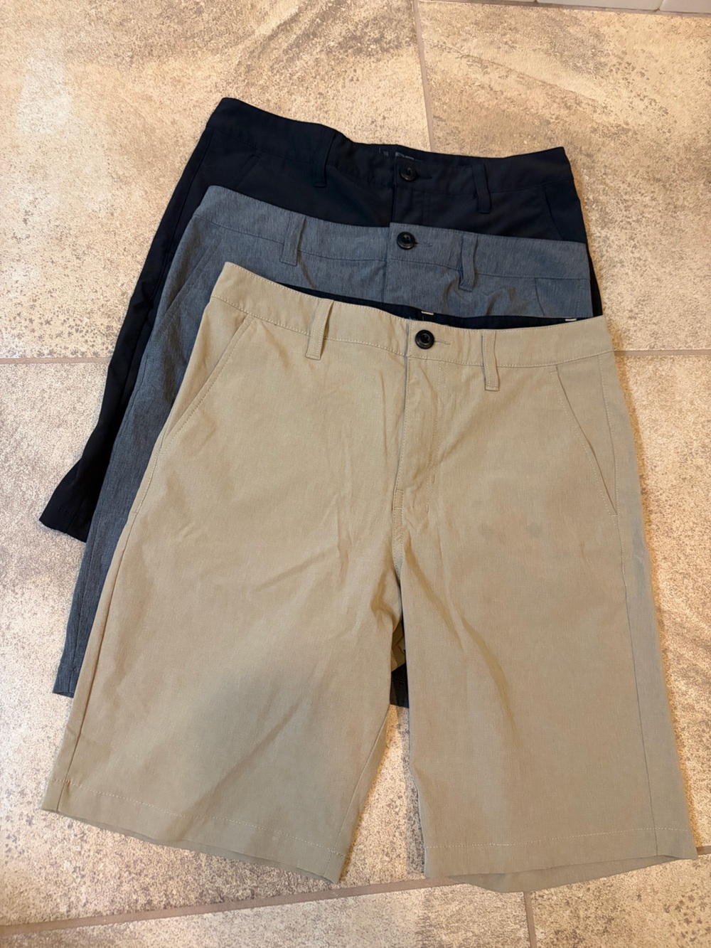 New RSQ Boys Shorts - Khaki, Gray & Black Pack
